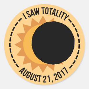 J'ai vu des autocollants de l'éclipse solaire 2017