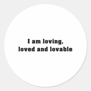 J'aime - Affirmations Classic Round Sticker