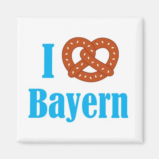 J'aime aimer Bayern réfrigérateur aimant (Devant)