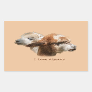 J'aime Alpacas Stickers Rectangle