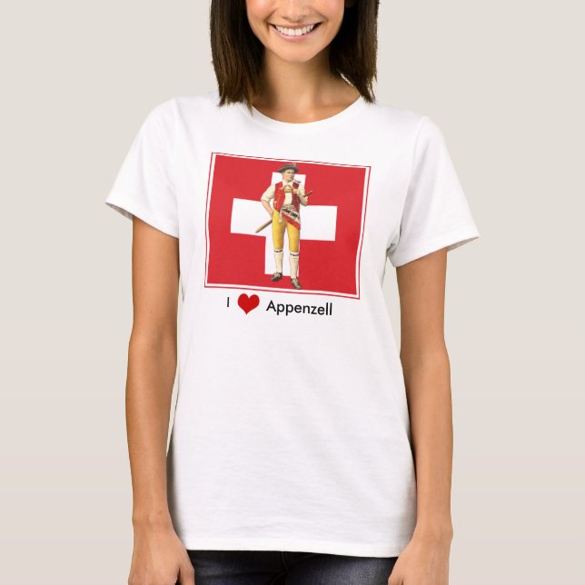 J'aime Appenzell - T-shirt coloré de Suisse (Devant)