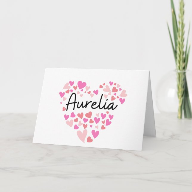 J'aime Aurelia - coeurs pour Aurelia (Devant)