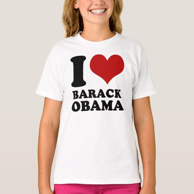 J'aime Barack Obama T-shirt pour enfants (Devant)