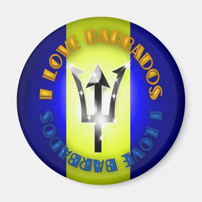 J'aime Barbados Magnet (Devant)