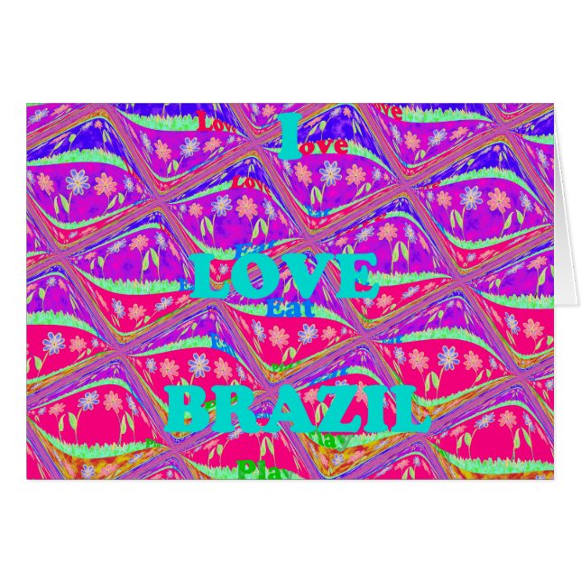 J'aime Brasil. Belles couleurs traditionnelles sam (Devant horizontal)