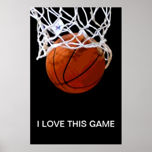 J'Aime Ce Jeu Gros Plan Poster De Basketball