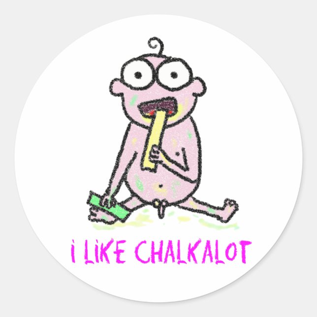 J'Aime Chalk A Beaucoup Stickers (Devant)