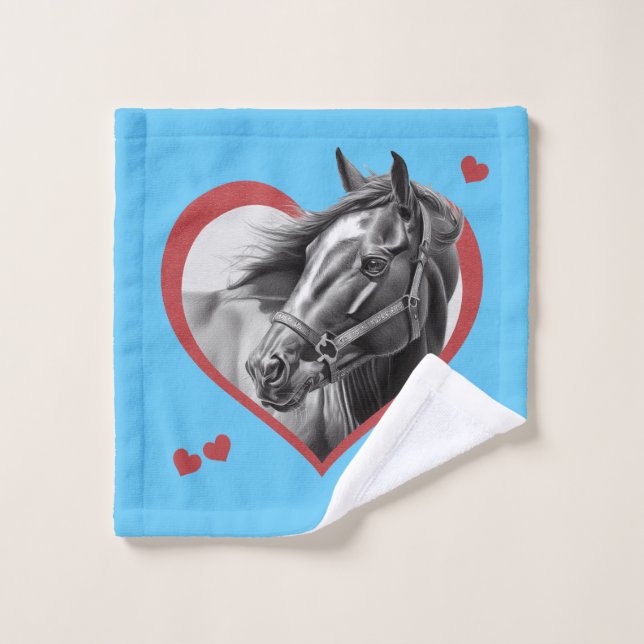J'aime Chevaux nouveau 2 (Gant de toilette)