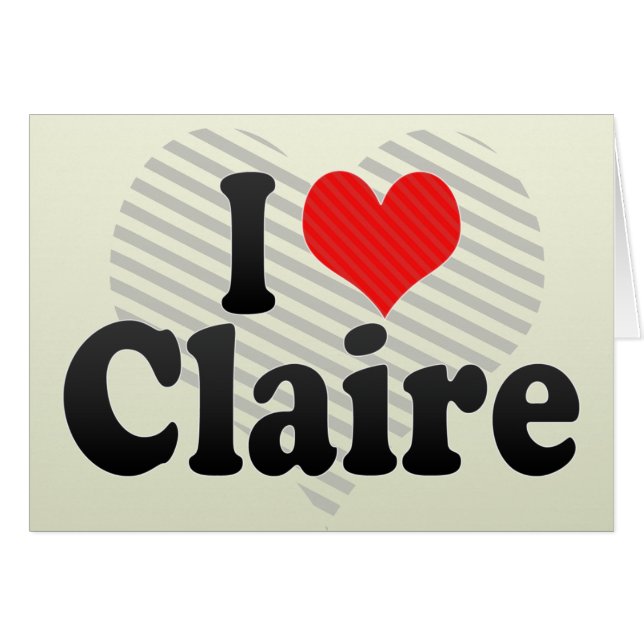 J'aime Claire (Devant horizontal)