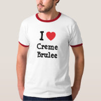 J'aime Creme Brulee coeur T-shirt
