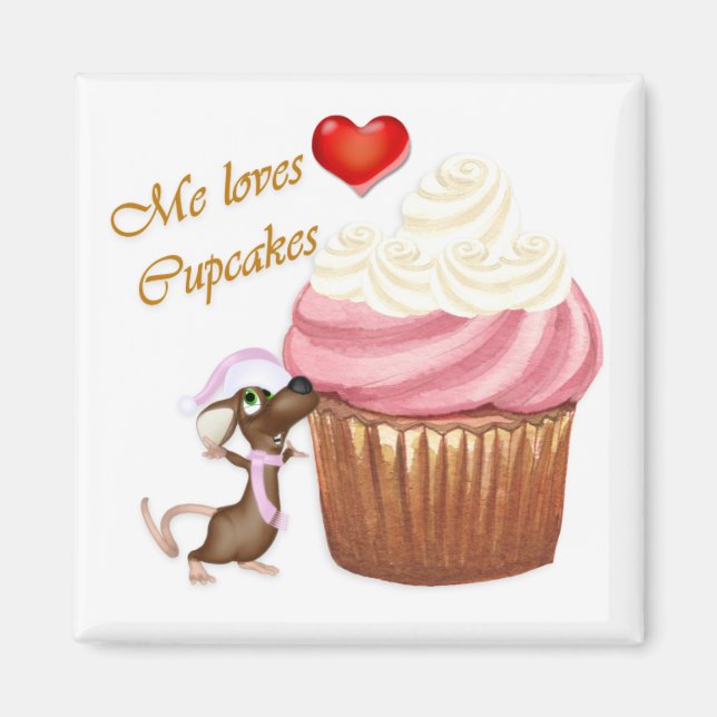 J'aime Cupcakes Refrigerator Magnet (Devant)