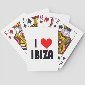 J'aime des cartes de jeu d'Ibiza
