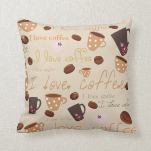J'aime des coussins de café