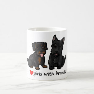 J'aime des filles avec des barbes ! Tasse