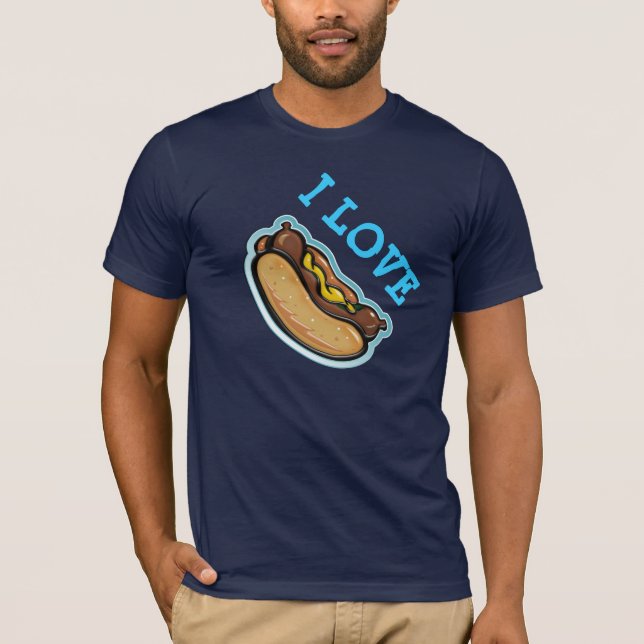 J'aime des hot dogs - T-shirt (Devant)