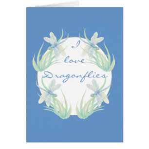 J'aime des libellules dans l'aquarelle bleue et