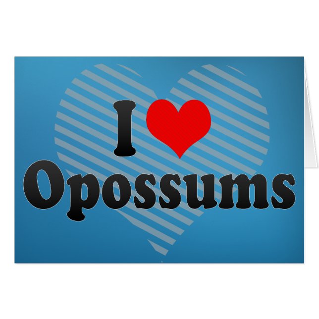 J'aime des opossums (Devant horizontal)