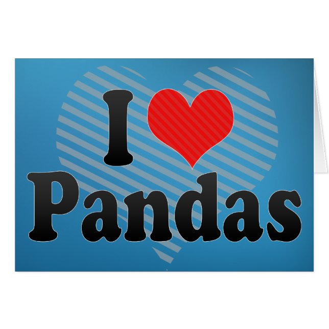 J'aime des pandas (Devant horizontal)