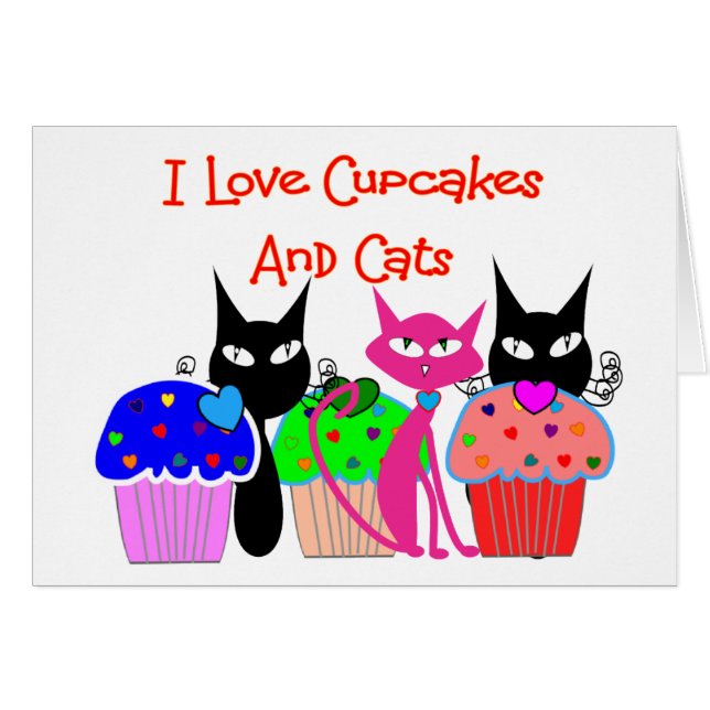 "J'aime des petits gâteaux et des chats"--Cadeaux (Devant horizontal)