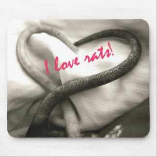 J'aime des rats ! tapis de souris