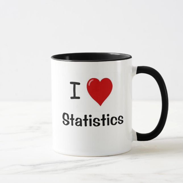 J'aime des statistiques ! - Tasse double face de (Droite)