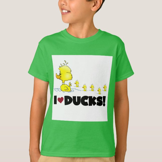 J'aime des T-shirts et des cadeaux de canards (Devant)