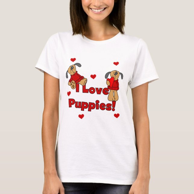 J'aime des T-shirts et des cadeaux de chiots (Devant)