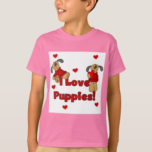 J'aime des T-shirts et des cadeaux de chiots (Devant)