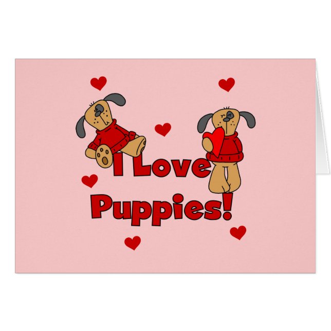 J'aime des T-shirts et des cadeaux de chiots (Devant horizontal)