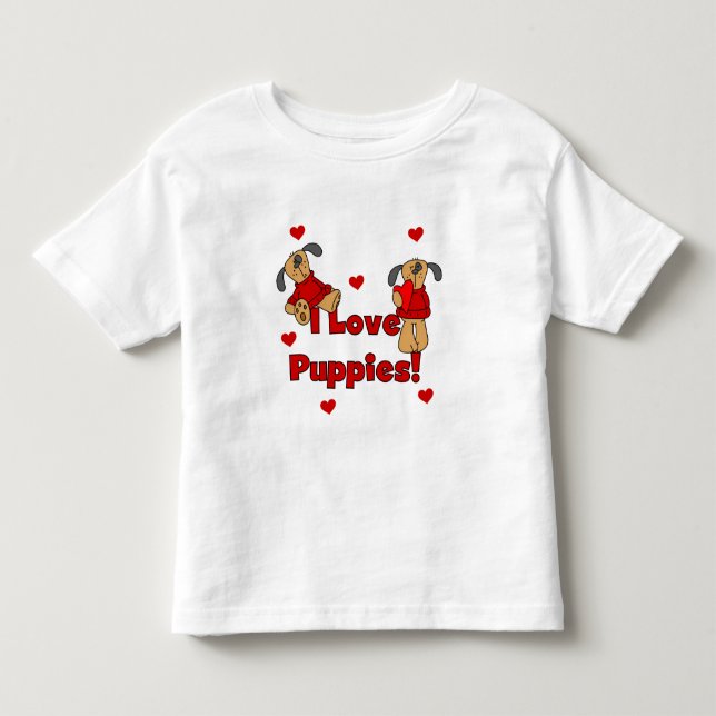 J'aime des T-shirts et des cadeaux de chiots (Devant)