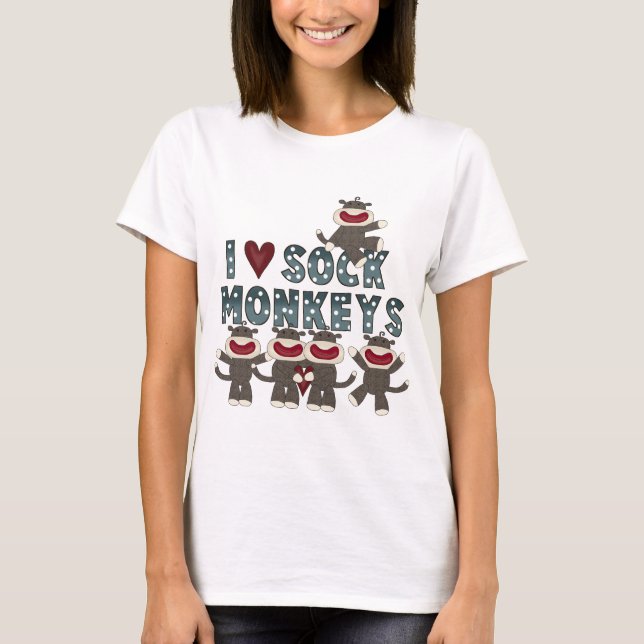 J'aime des T-shirts et des cadeaux de singes de (Devant)