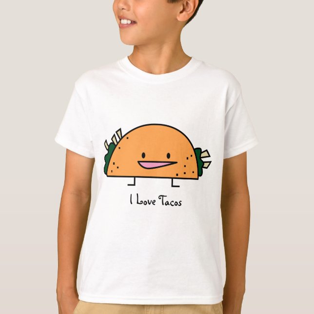J'aime des tacos - T-shirt d'enfants (Devant)