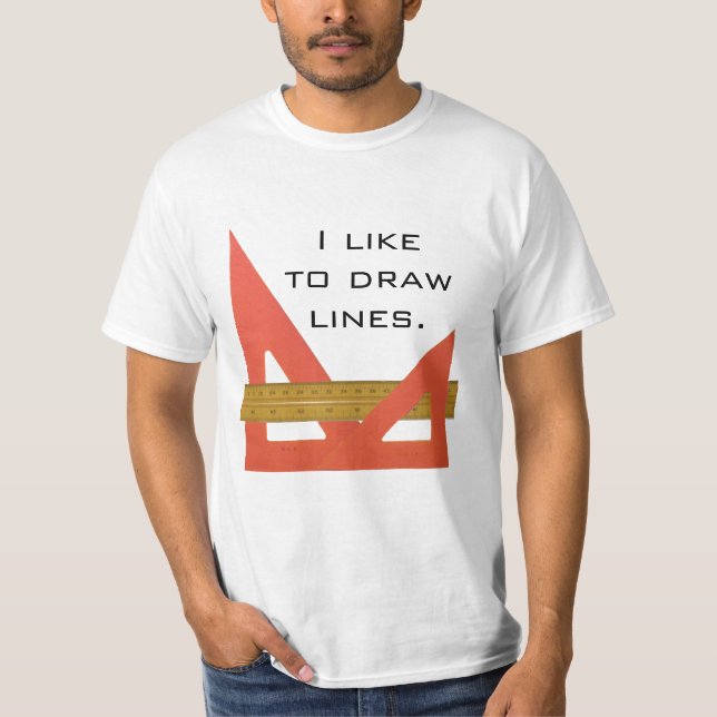 J'aime dessiner des lignes T-shirt (Devant)