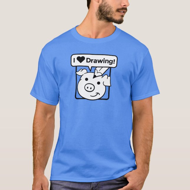 J'aime dessiner le T-shirt de la couleur des (Devant)