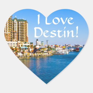 J'Aime Destin Floride Stickers En Forme Coeur