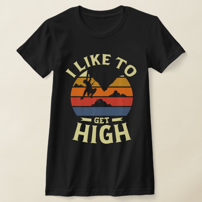 J'aime devenir haut pour un Rock Climber Fun Rock  (Poser)