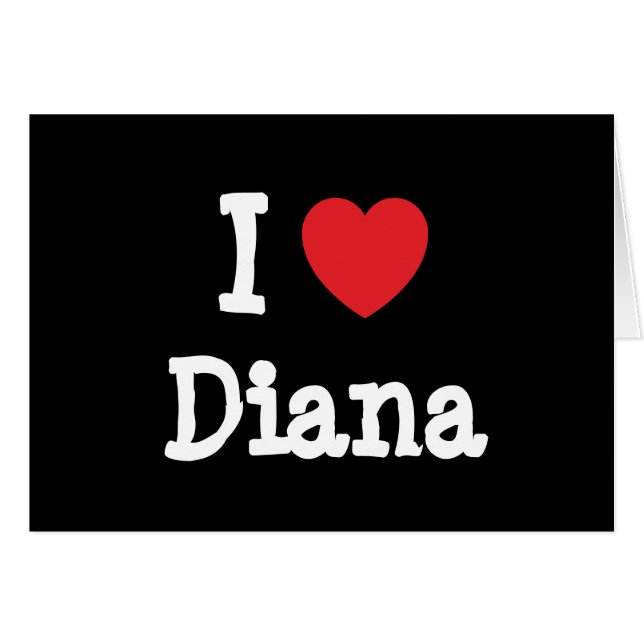 J'aime Diana coeur T-shirt (Devant horizontal)