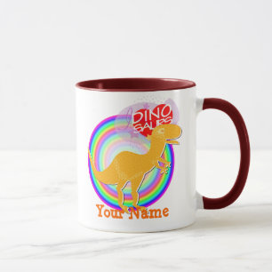 J'aime Dinos T-Rex et tasse nommée de Stegosaurus