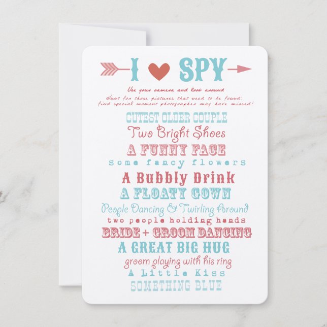 J'aime espion Photo Hunt Game (Devant)