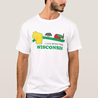 J'aime être du T-shirt du Wisconsin