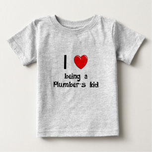 J'aime être le T-shirt de l'enfant d'un plombier