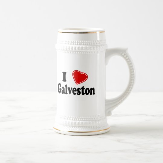 J'aime Galveston Chope À Bière