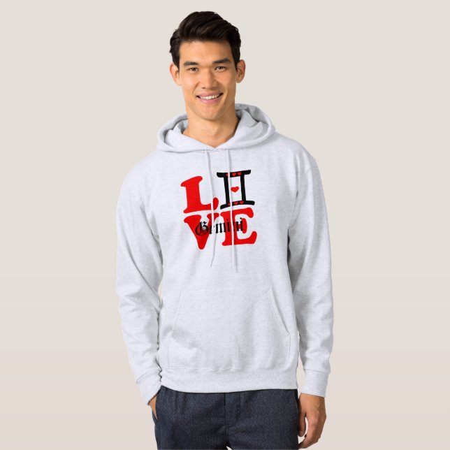 ♊ × 😍 J'aime Gemini-Best-Zodiac Sweat - shirt à c (Devant entier)