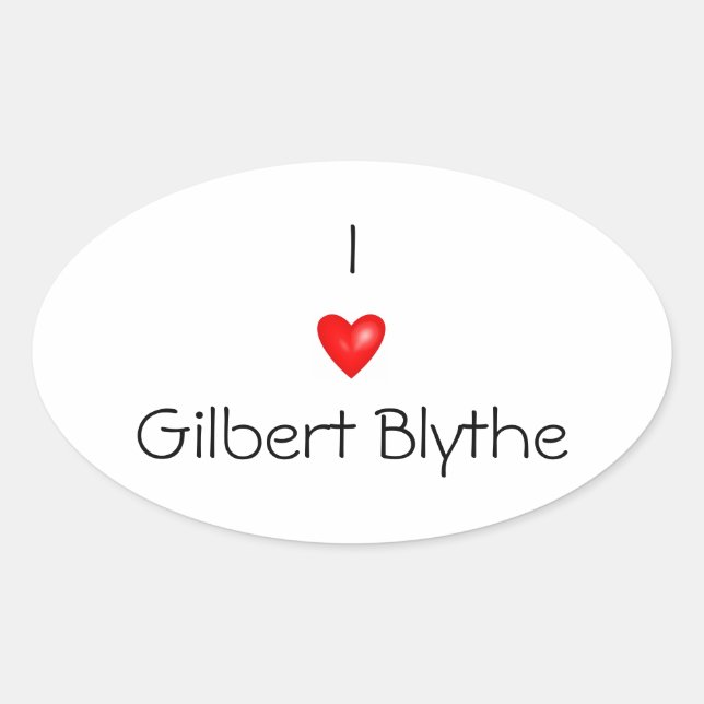 J'aime Gilbert Blythe autocollant (Devant)