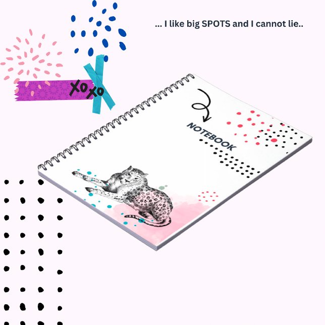J'aime grand cahier tacheté léopard (Créateur téléchargé)