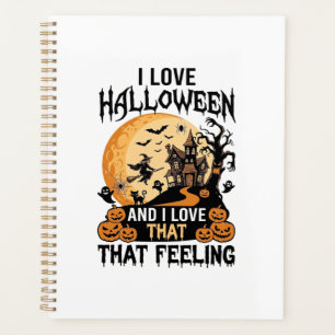 J'aime Halloween Maison Hantée Lune Sorcière Citro
