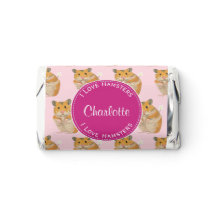 J'aime Hamsters Motif Hamster Rose