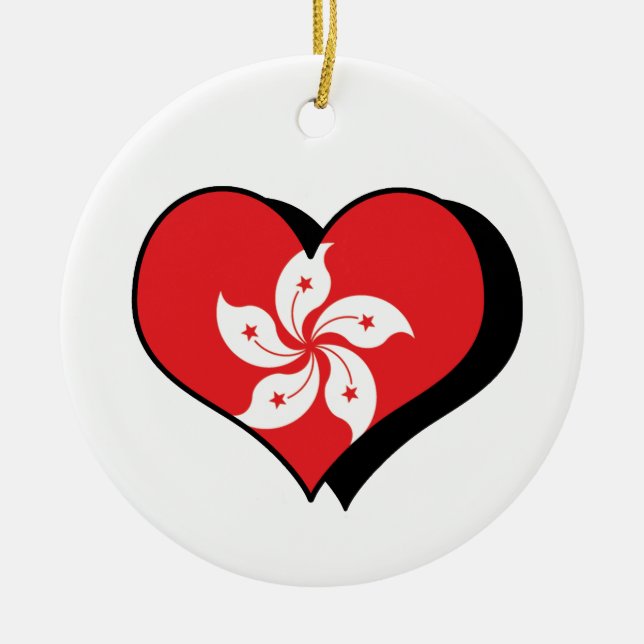 J'aime Hong Kong Ornement de Noël (Devant)