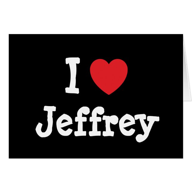 J'aime Jeffrey coeur T-Shirt (Devant horizontal)