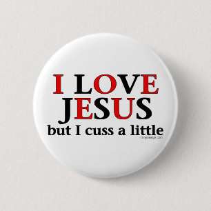 J'aime Jésus [mais j'ai un peu de coussin]. Badges